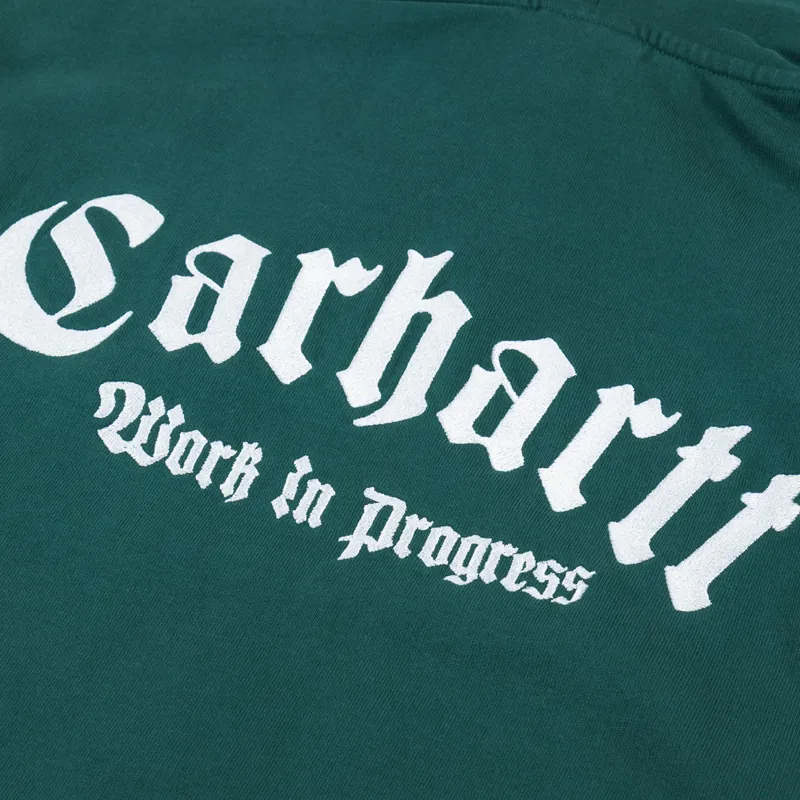Carhartt WIP Hooded Onyx Script Sweat Chervil White-6