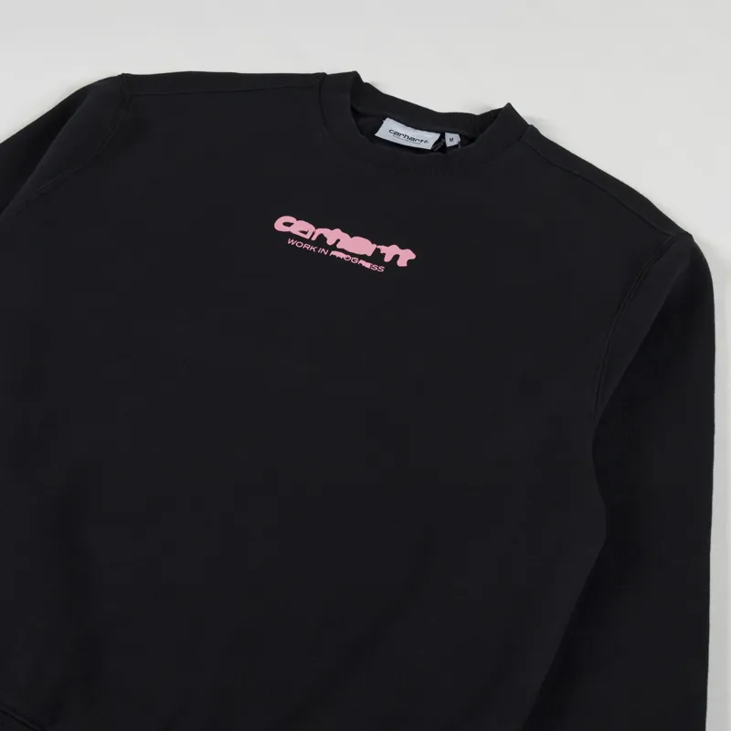 Carhartt WIP Ink Bleed Sweat Black Pink-2