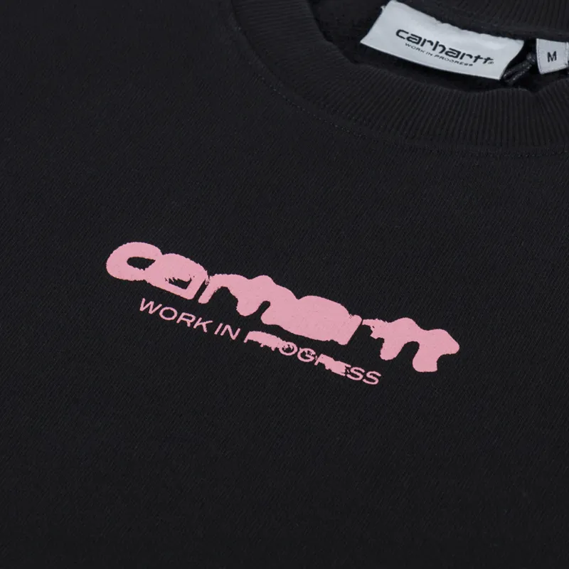 Carhartt WIP Ink Bleed Sweat Black Pink-4