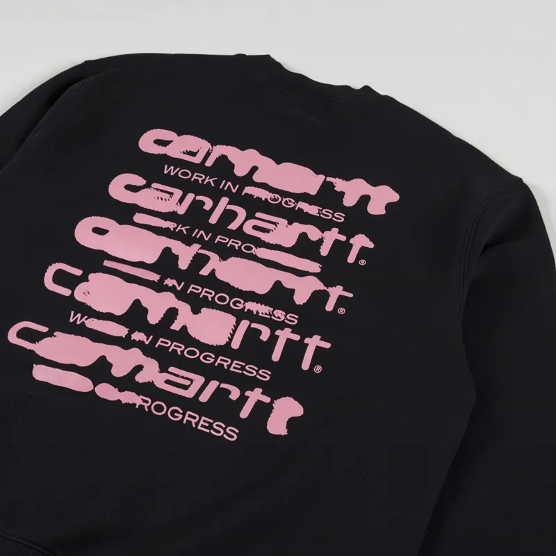 Carhartt WIP Ink Bleed Sweat Black Pink-3