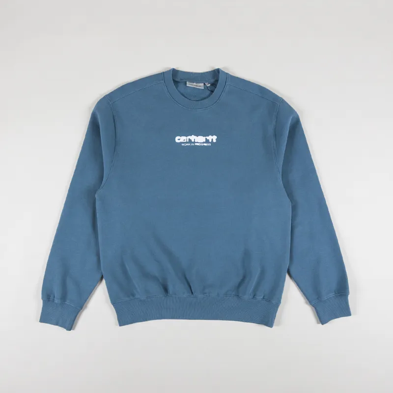 Carhartt WIP Ink Bleed Sweat Vancouver Blue White