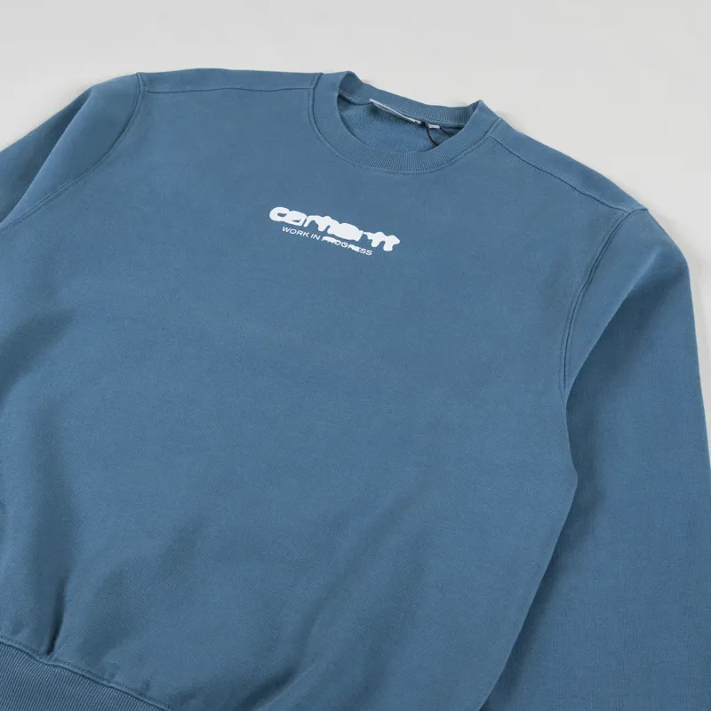 Carhartt WIP Ink Bleed Sweat Vancouver Blue White-2