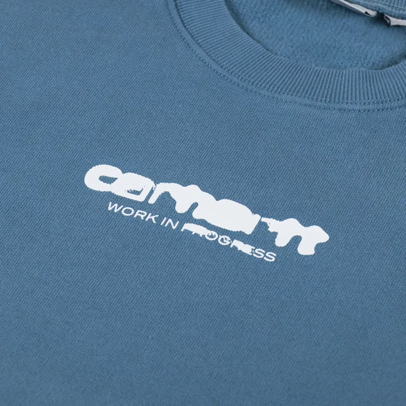 Carhartt WIP Ink Bleed Sweat Vancouver Blue White-4