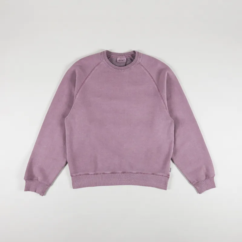 Carhartt WIP Mens SS24 Taos Sweatshirt Crewneck Daphne Pink
