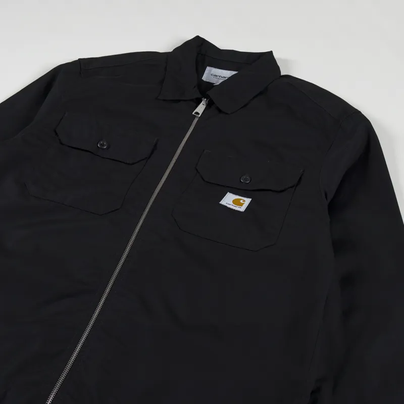 Carhartt WIP Craft Zip Shirt Black Rinsed-7