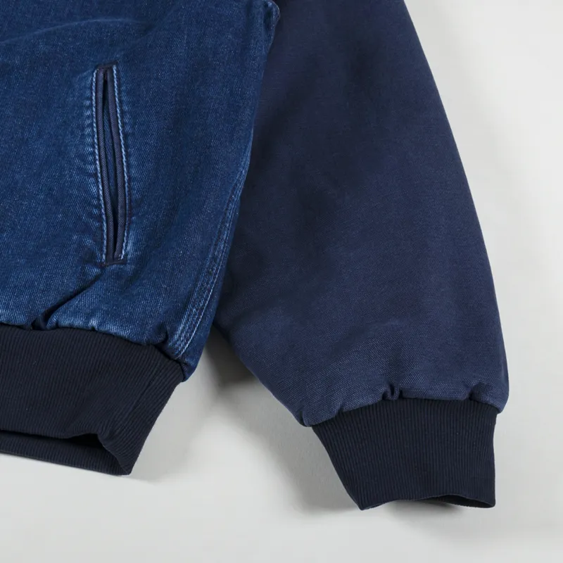 Carhartt WIP Paxton Bomber Blue Dark Navy Stone Washed-7