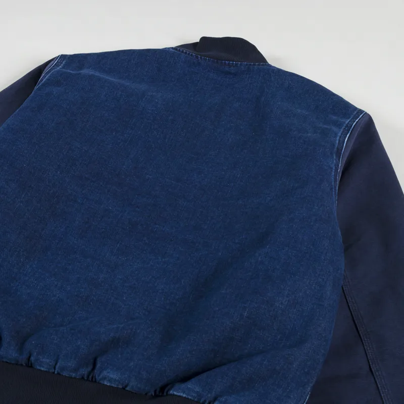 Carhartt WIP Paxton Bomber Blue Dark Navy Stone Washed-5