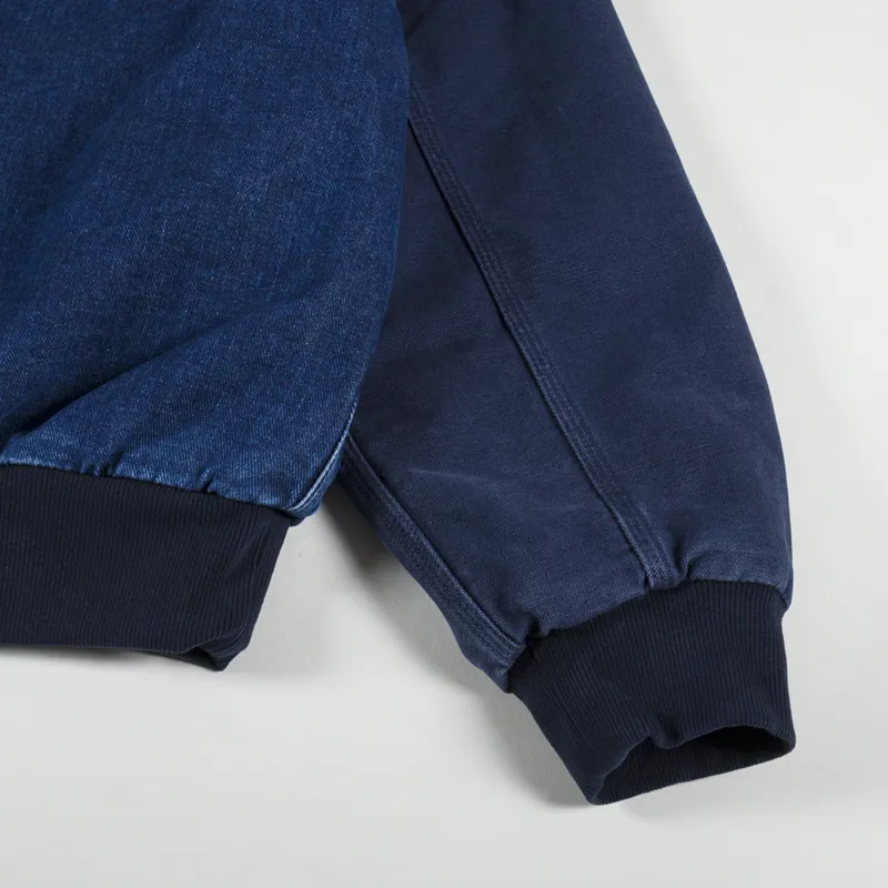 Carhartt WIP Paxton Bomber Blue Dark Navy Stone Washed-8