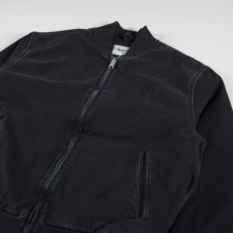 Carhartt WIP Paxton Bomber Black Stone Washed-3