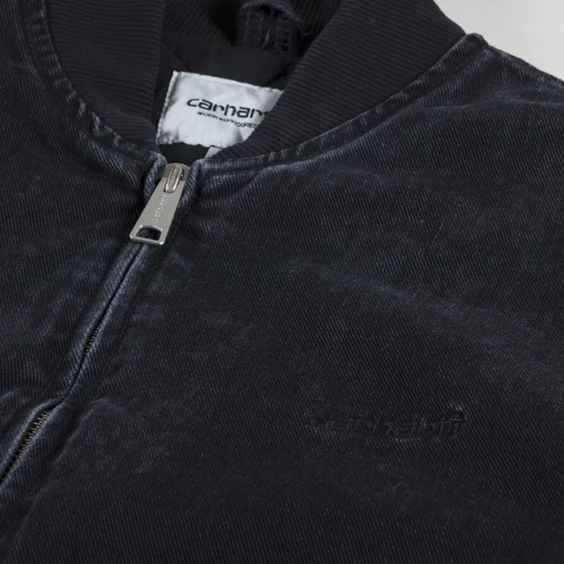Carhartt WIP Paxton Bomber Black Stone Washed-6