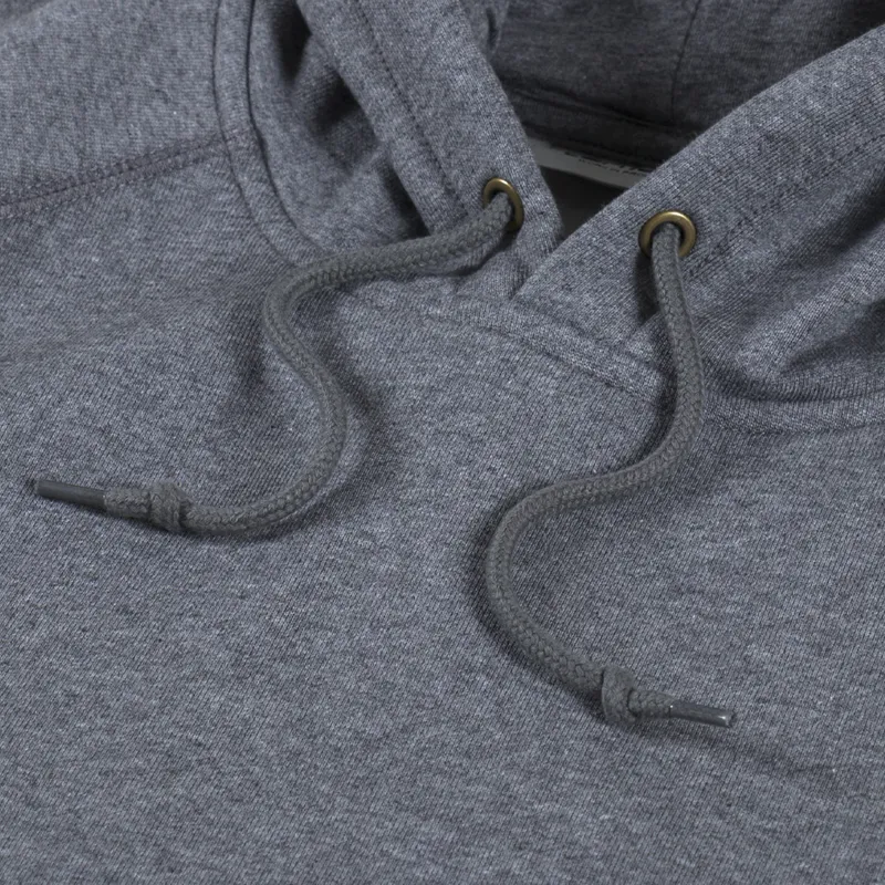 Carhartt WIP Hooded Chase Sweat Dark Grey Heather Gold-4