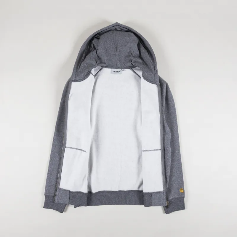 Carhartt WIP Hooded Chase Jacket Dark Grey Heather Gold-1