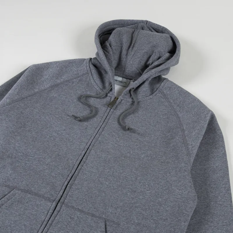 Carhartt WIP Hooded Chase Jacket Dark Grey Heather Gold-3