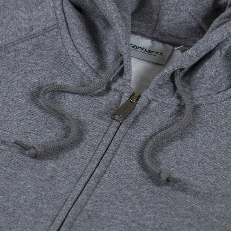 Carhartt WIP Hooded Chase Jacket Dark Grey Heather Gold-6