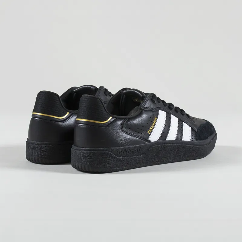 Adidas Skateboarding Tyshawn Low Shoes Black White Gold-1