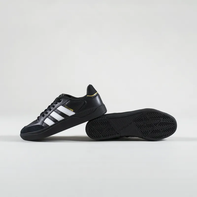 Adidas Skateboarding Tyshawn Low Shoes Black White Gold-3