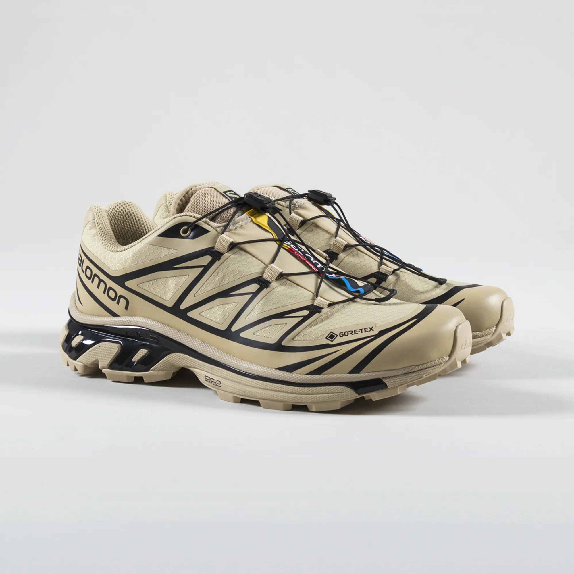 Salomon Mens XT-6 GORE-TEX Trainers Shoes Safari Safari Black
