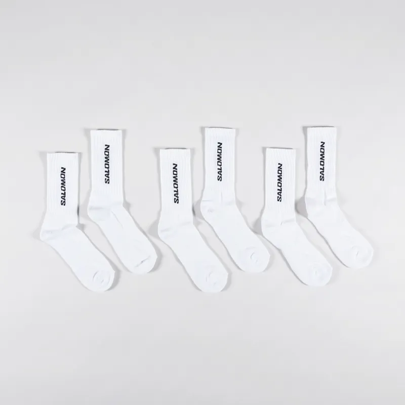 Salomon Everyday Crew Socks White