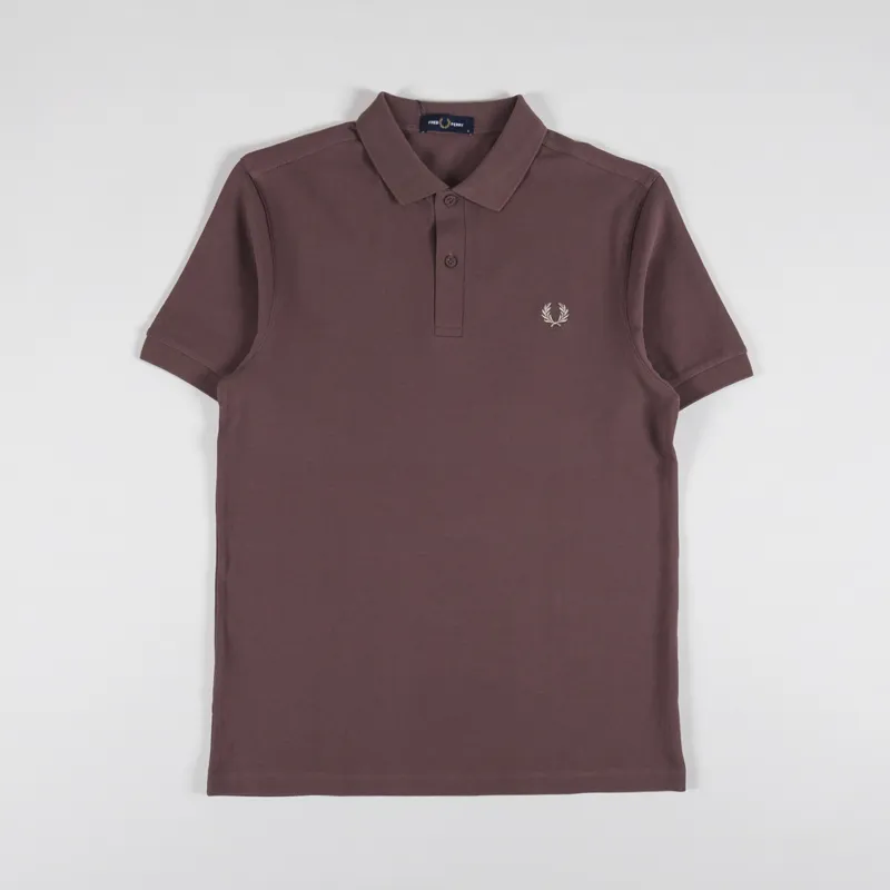 Fred Perry Plain Shirt Brick Warm Grey
