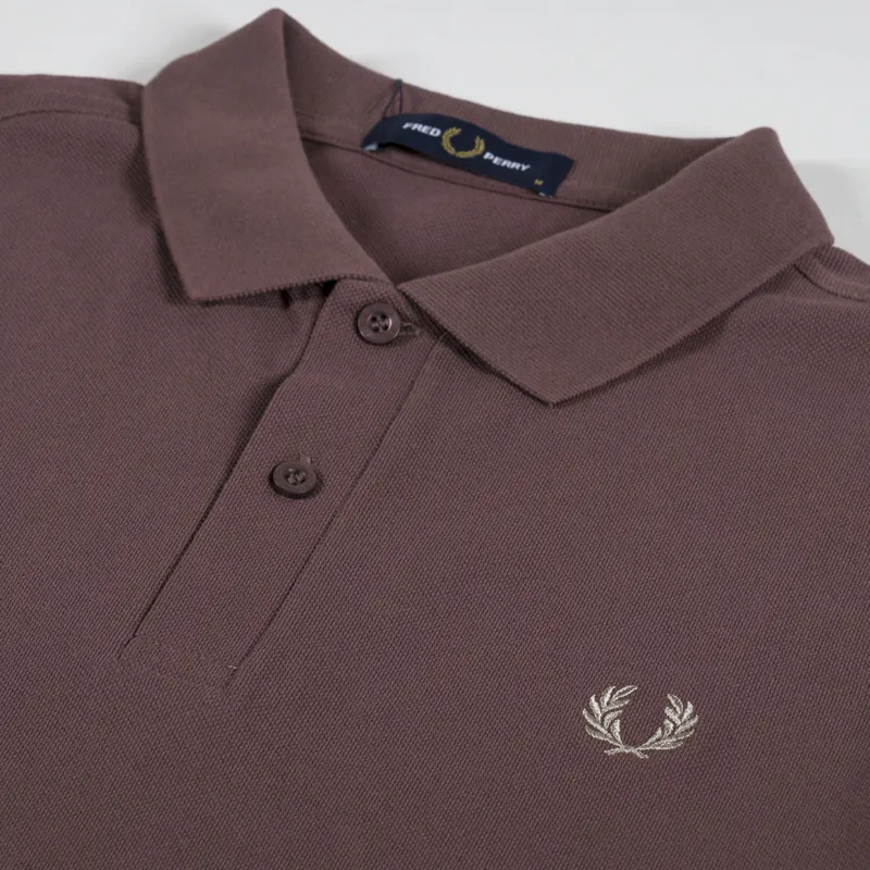 Fred Perry Plain Shirt Brick Warm Grey-2