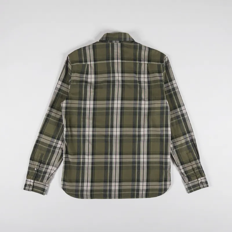 Fred Perry Tartan Twill Shirt Uniform Green-1