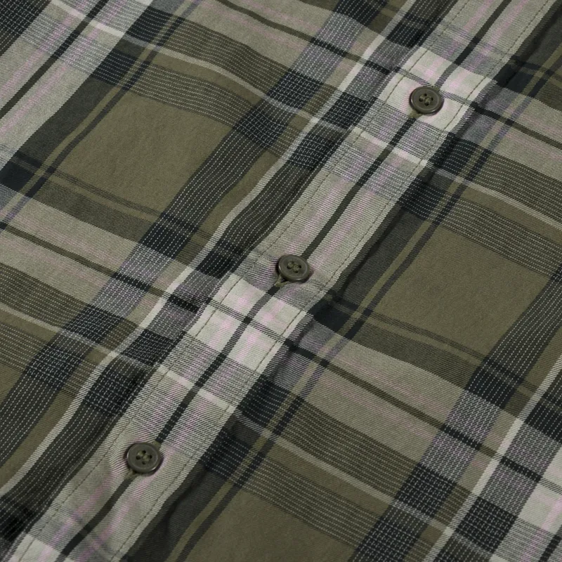 Fred Perry Tartan Twill Shirt Uniform Green-5