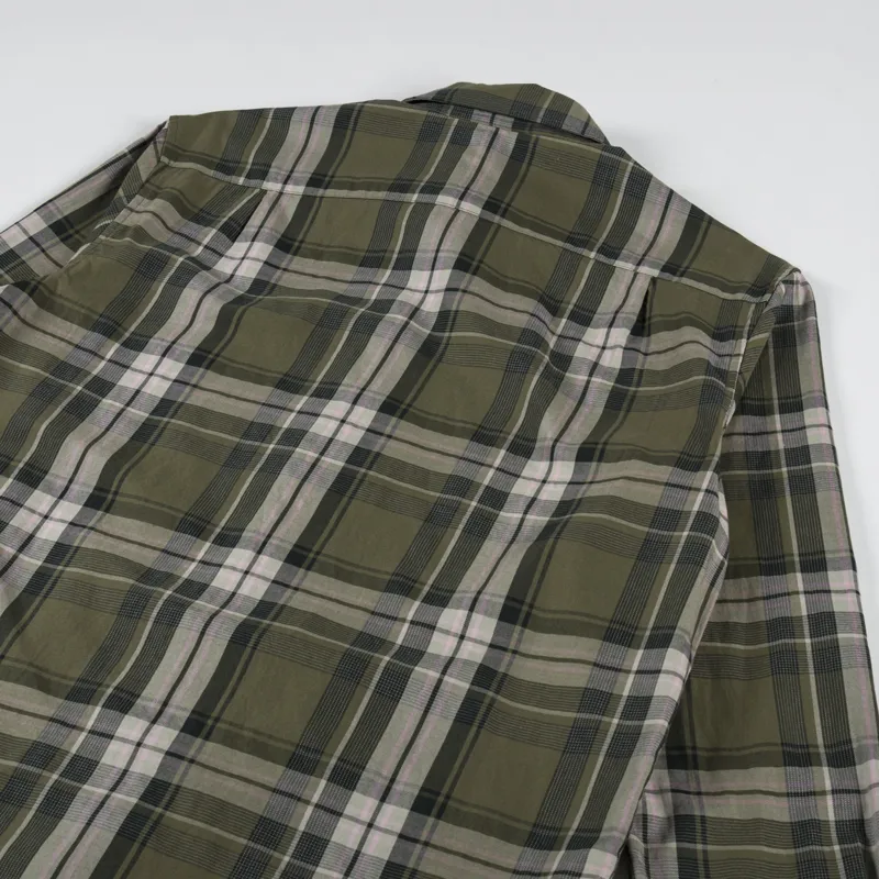 Fred Perry Tartan Twill Shirt Uniform Green-3