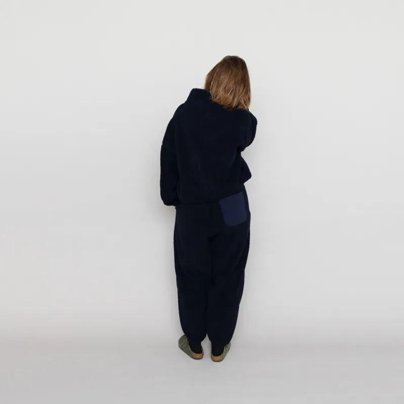 Girls of Dust Womens Jamie Pants Teddy Fleece Navy-3
