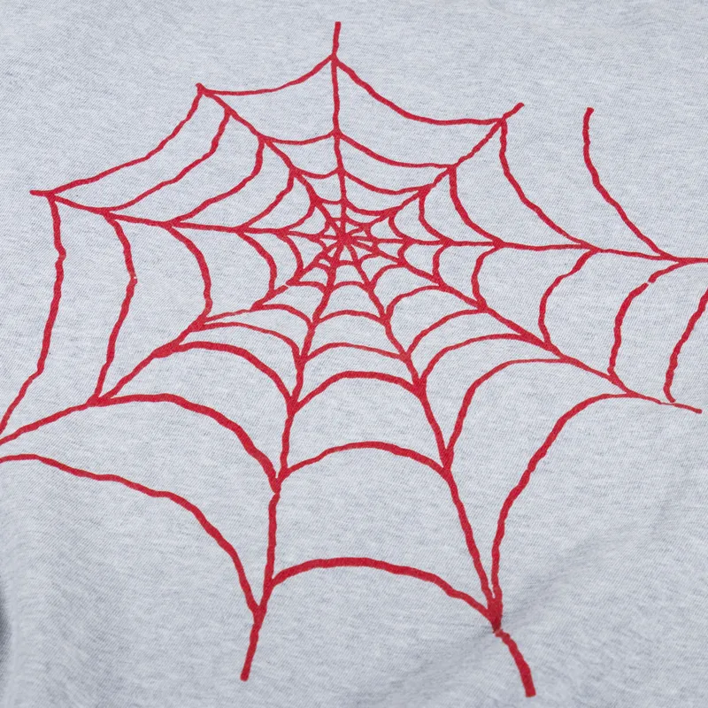 Aries Silas Spider Sweatshirt Grey Marl-4