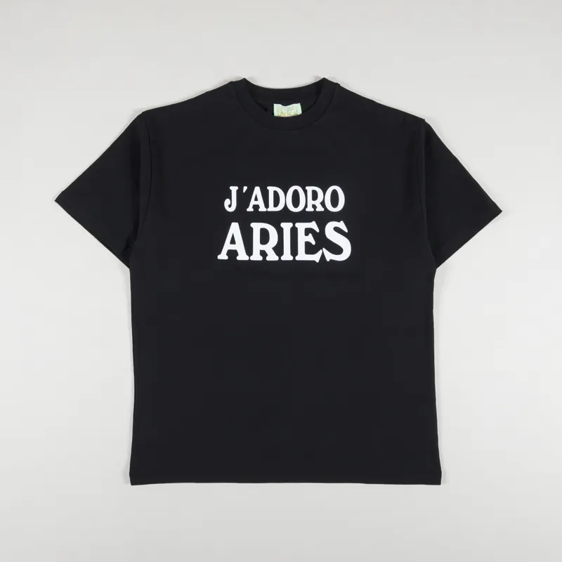 Aries J'Adoro T Shirt Black