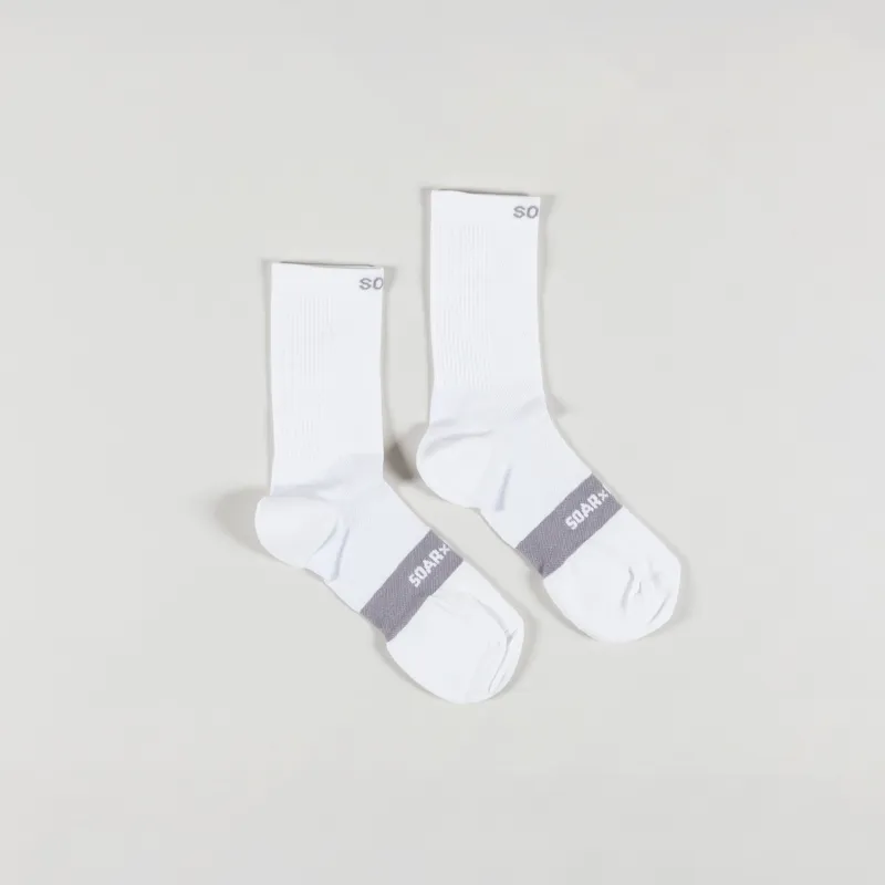 SOAR Running Crew Socks White