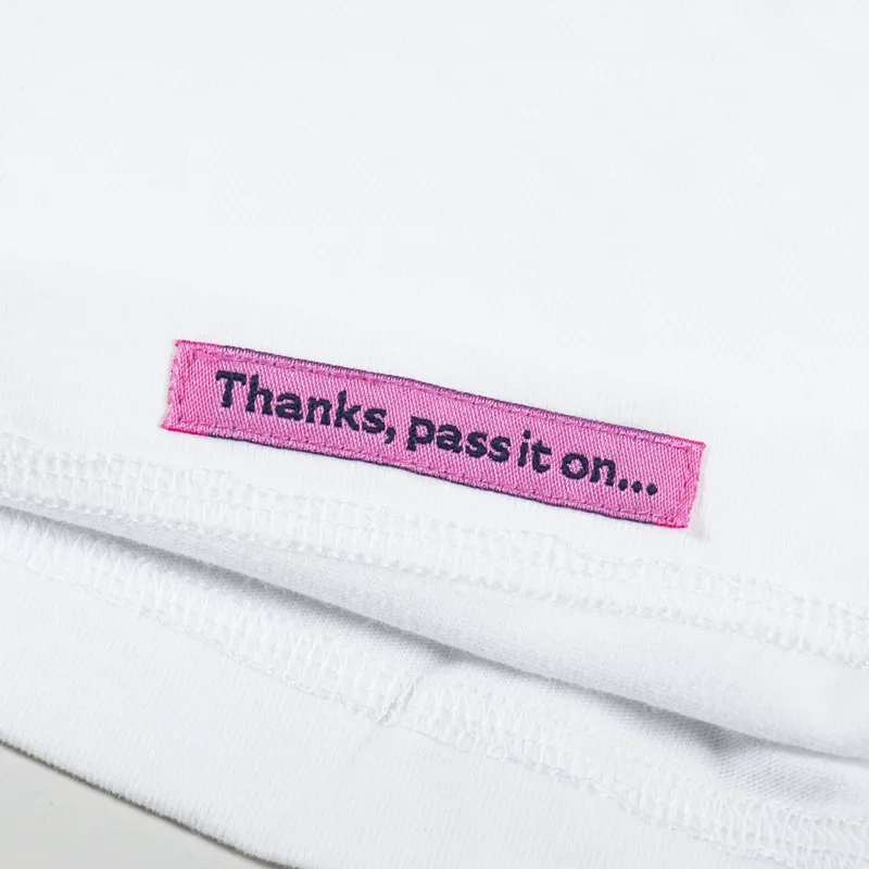 Thanks Logo T Shirt White Multi-3