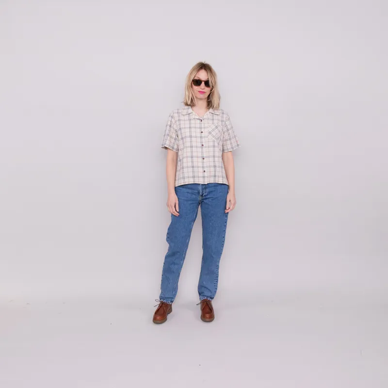 Nudie Jeans Womens Moa Florida Shirt Cream-1