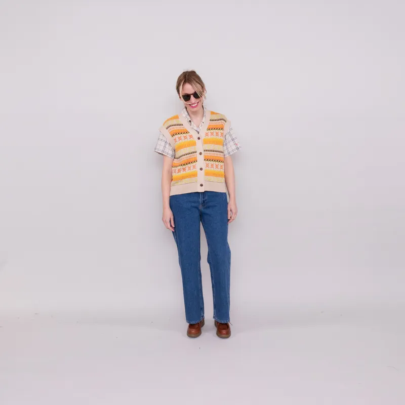 Nudie Jeans Womens Kim Fair Isle Vest Multi-1