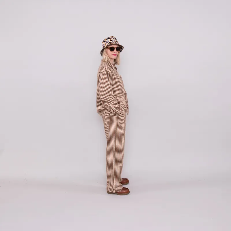 Nudie Jeans Womens Willa Pants Gingham Oak Check-3