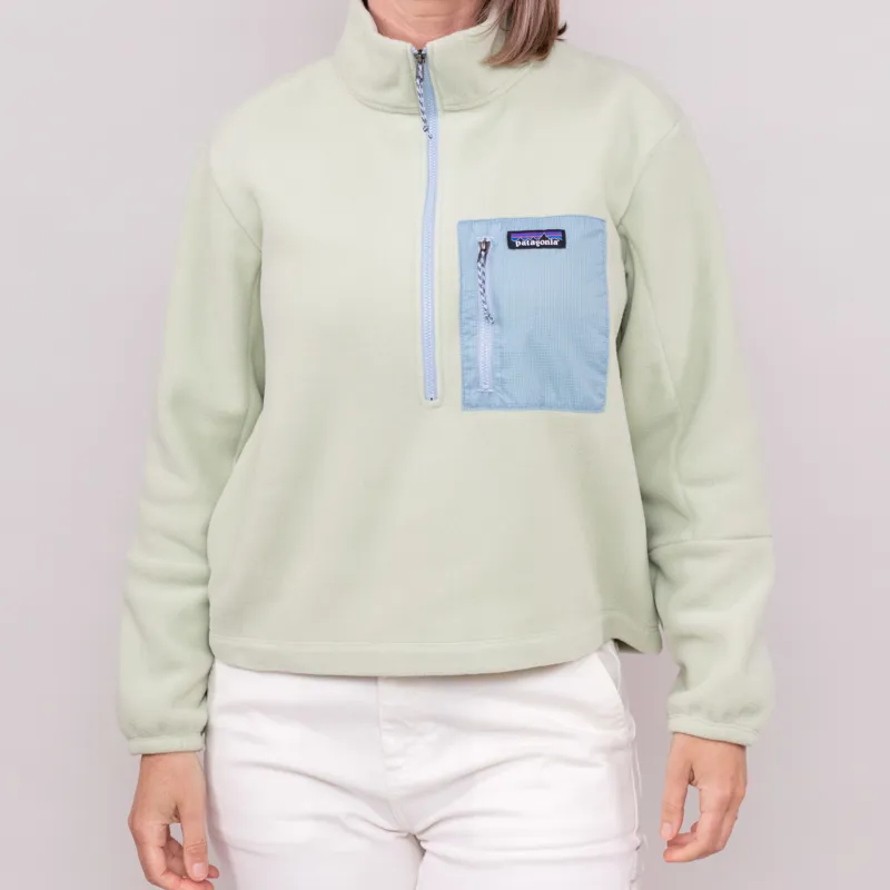 Patagonia Womens Microdini Half Zip Fleece Pullover Salvia Green-2