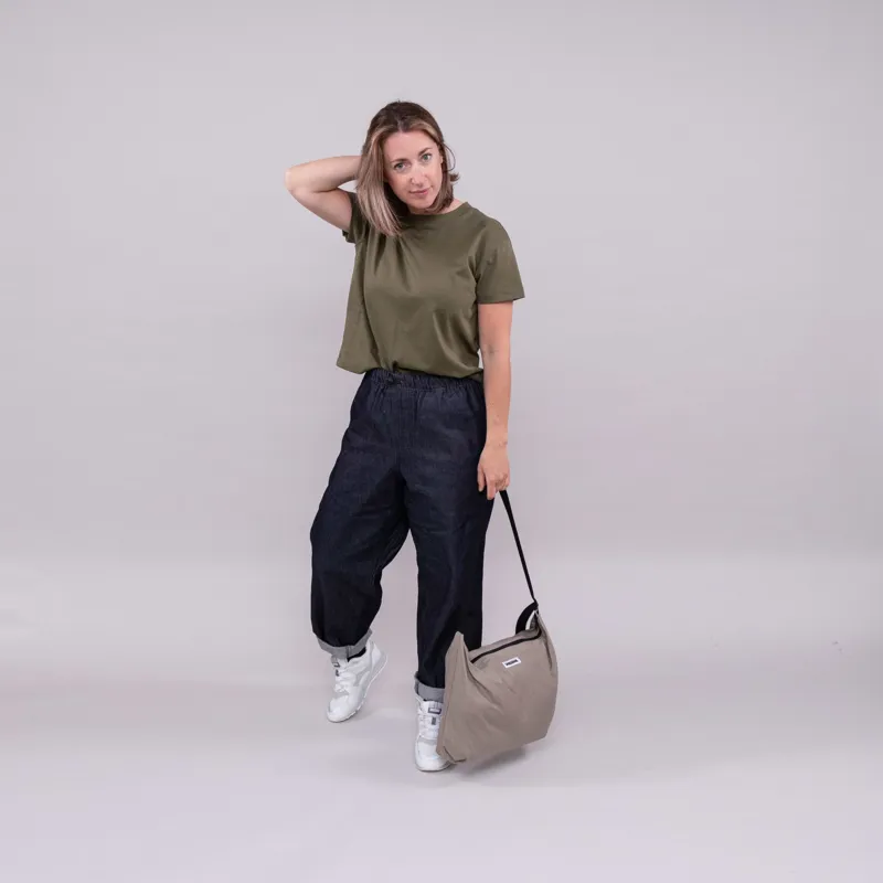 WAWWA Womens Heavyweight T Shirt Olive-1