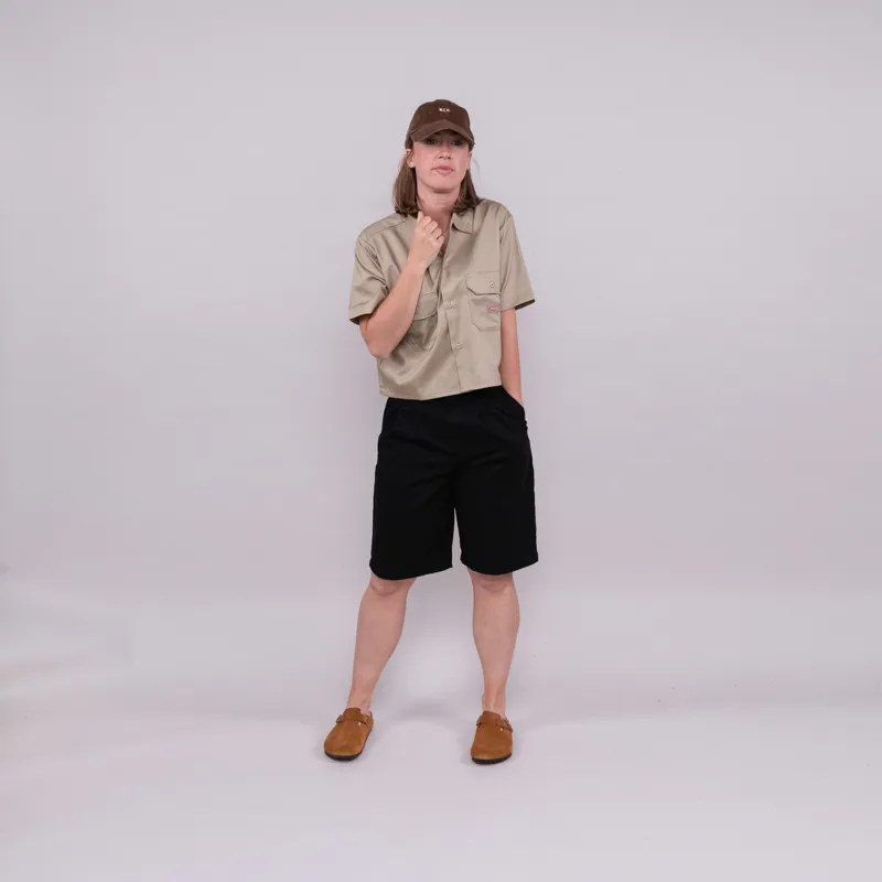 Dickies Womens Short Sleeve Work Shirt Recycled Khaki-1