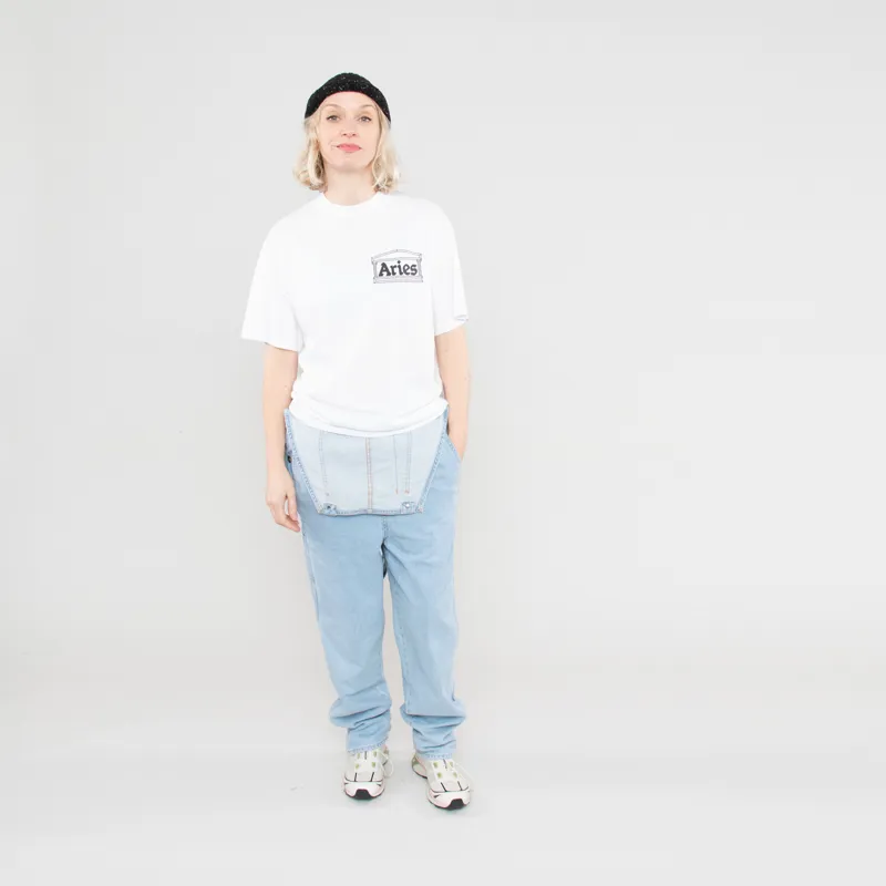 Aries Womens Art Trip Reverse T Shirt White-1