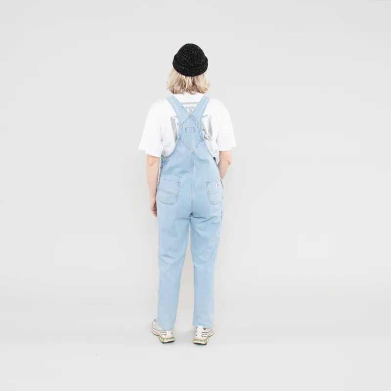 Dickies Womens Classic Denim Bib Vintage Blue-2