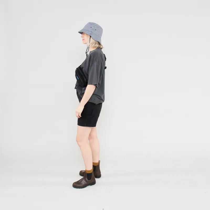 Dickies Womens Duck Canvas Carpenter Short Stone Washed Black-2