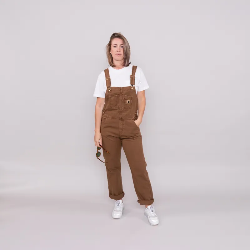 Carhartt WIP Womens Bib Overall Straight Tamarind Faded-1