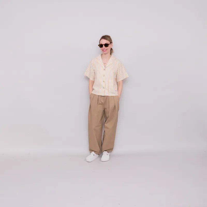 L.F.Markey Womens Abel Shirt Citrus Stripe-1