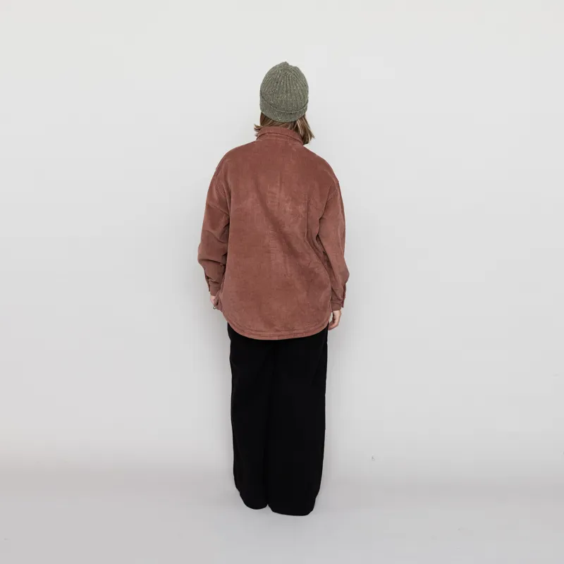 Rhythm Womens Cord Oversized Shacket Chocolate-3