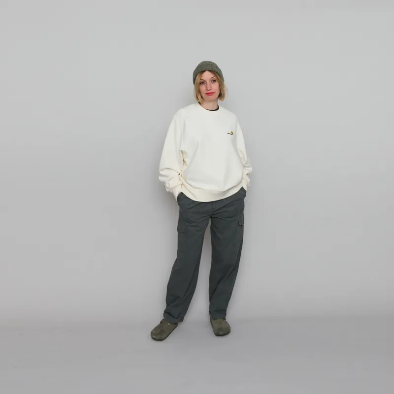 Carhartt WIP Womens Collins Pant Smoke Green Moraga Twill-3