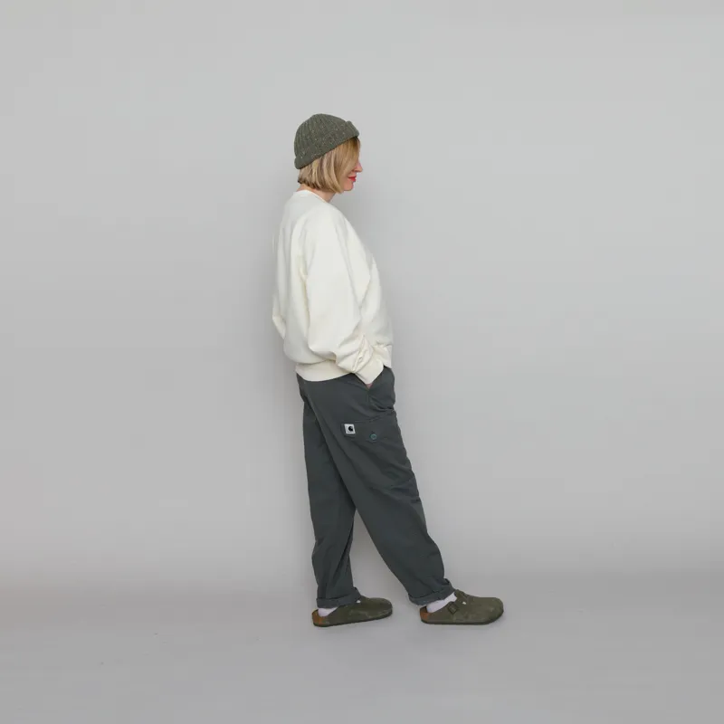 Carhartt WIP Womens Collins Pant Smoke Green Moraga Twill-4