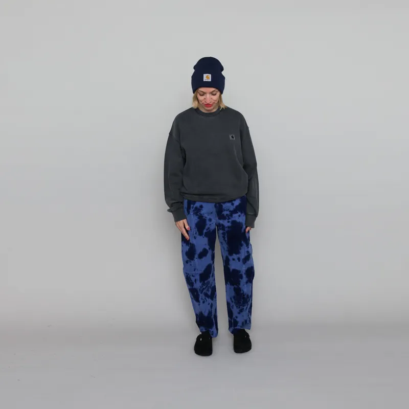 Gramicci Womens Waffle Cord Voyager Pants Navy Bleach Dye-4