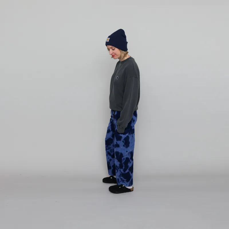 Gramicci Womens Waffle Cord Voyager Pants Navy Bleach Dye-5