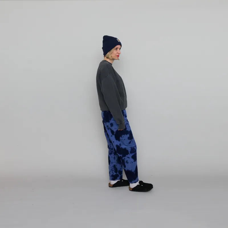 Gramicci Womens Waffle Cord Voyager Pants Navy Bleach Dye-7