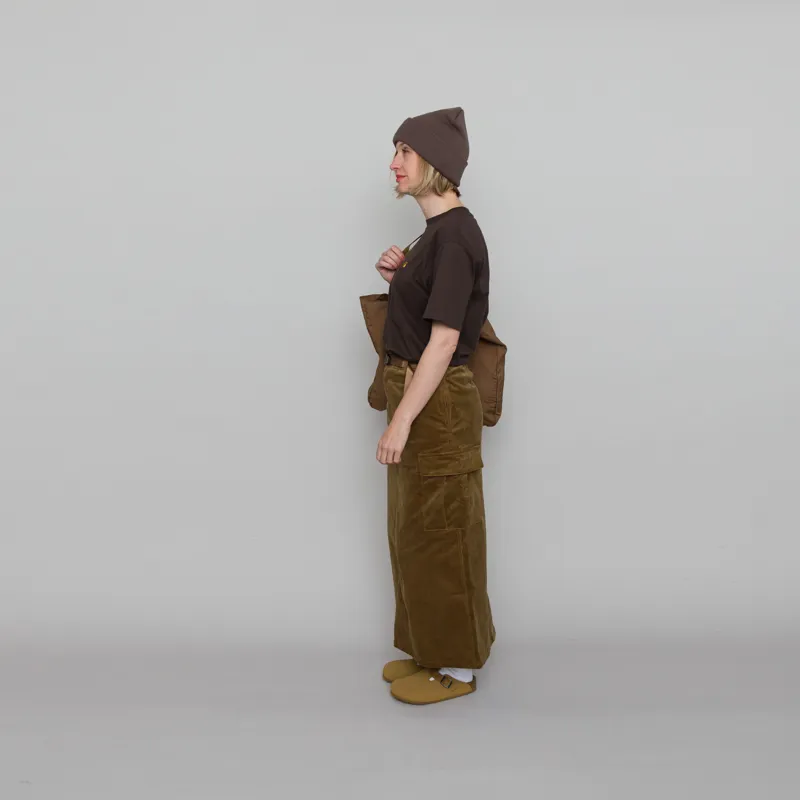 Gramicci Womens Corduroy Long Cargo Skirt Mocha Beige-4